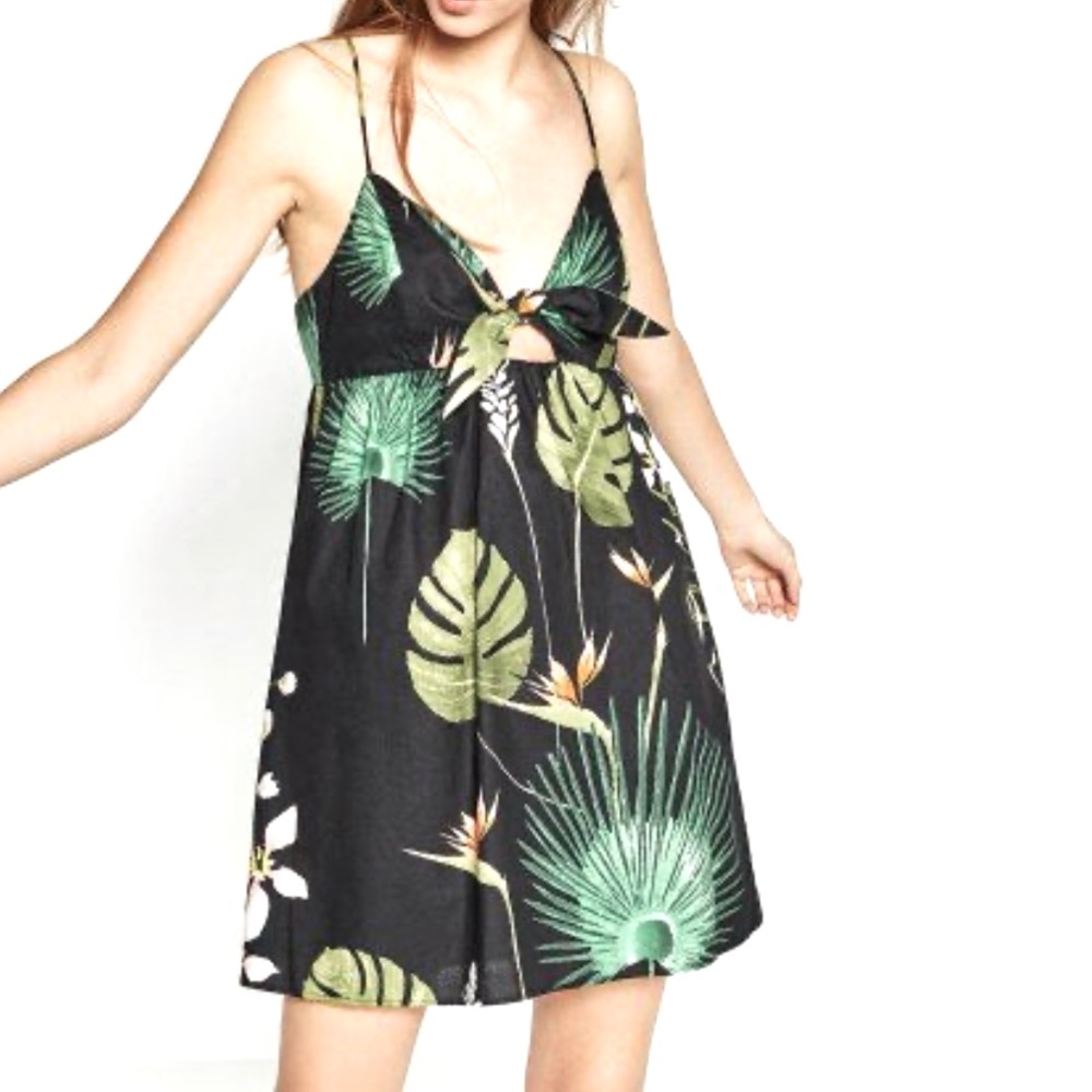 ZARA Tropical Print Mini Dress NWT